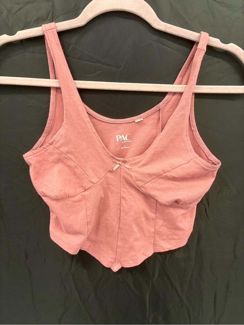 Dusky Rose Cotton Cropped Tank Camisole